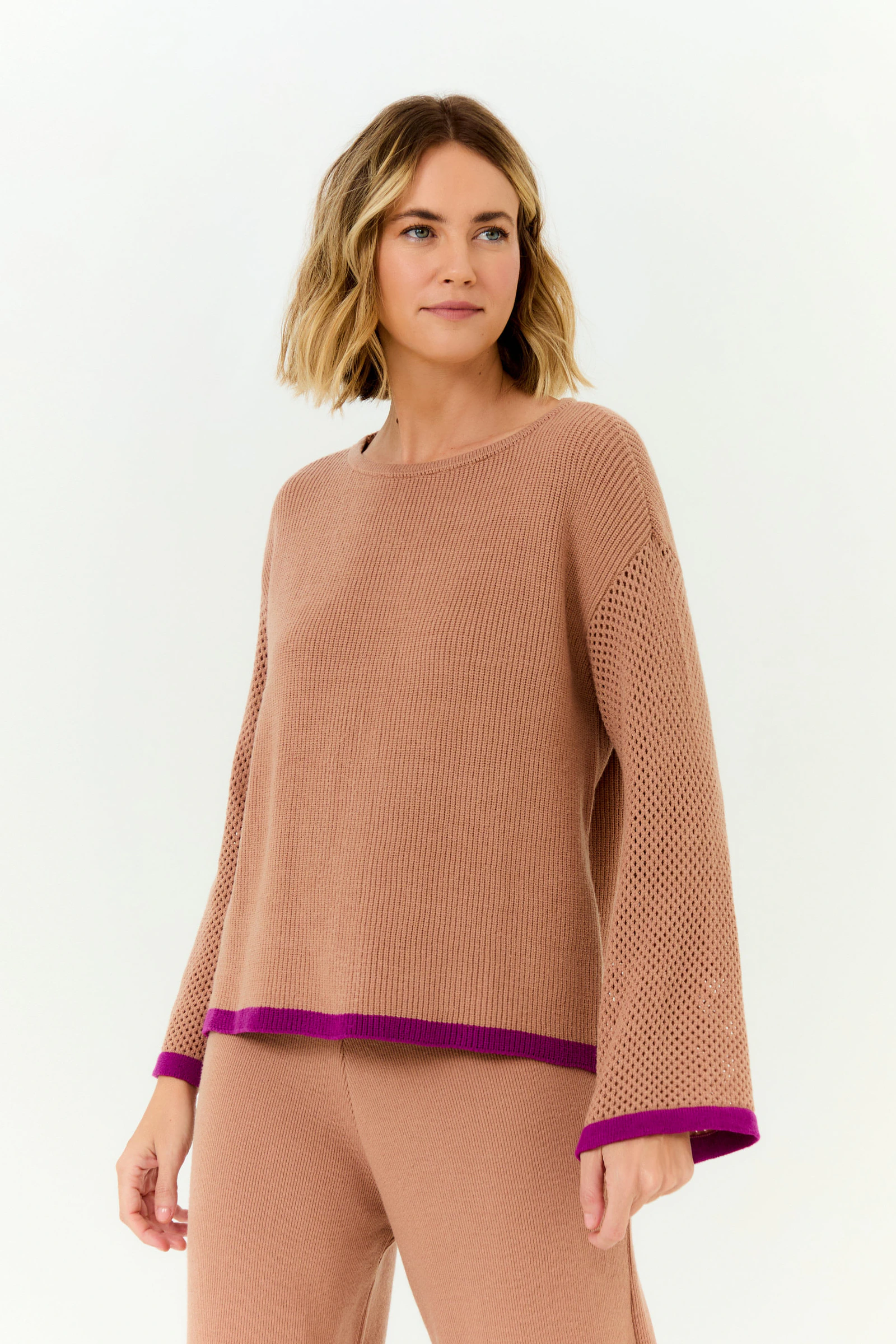 Blusa Tricot Canelada Com Viés