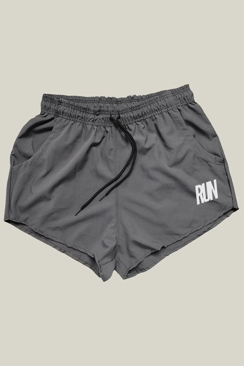 Shorts Corrida Feminino Cinza Elastano Premium WSS Brasil