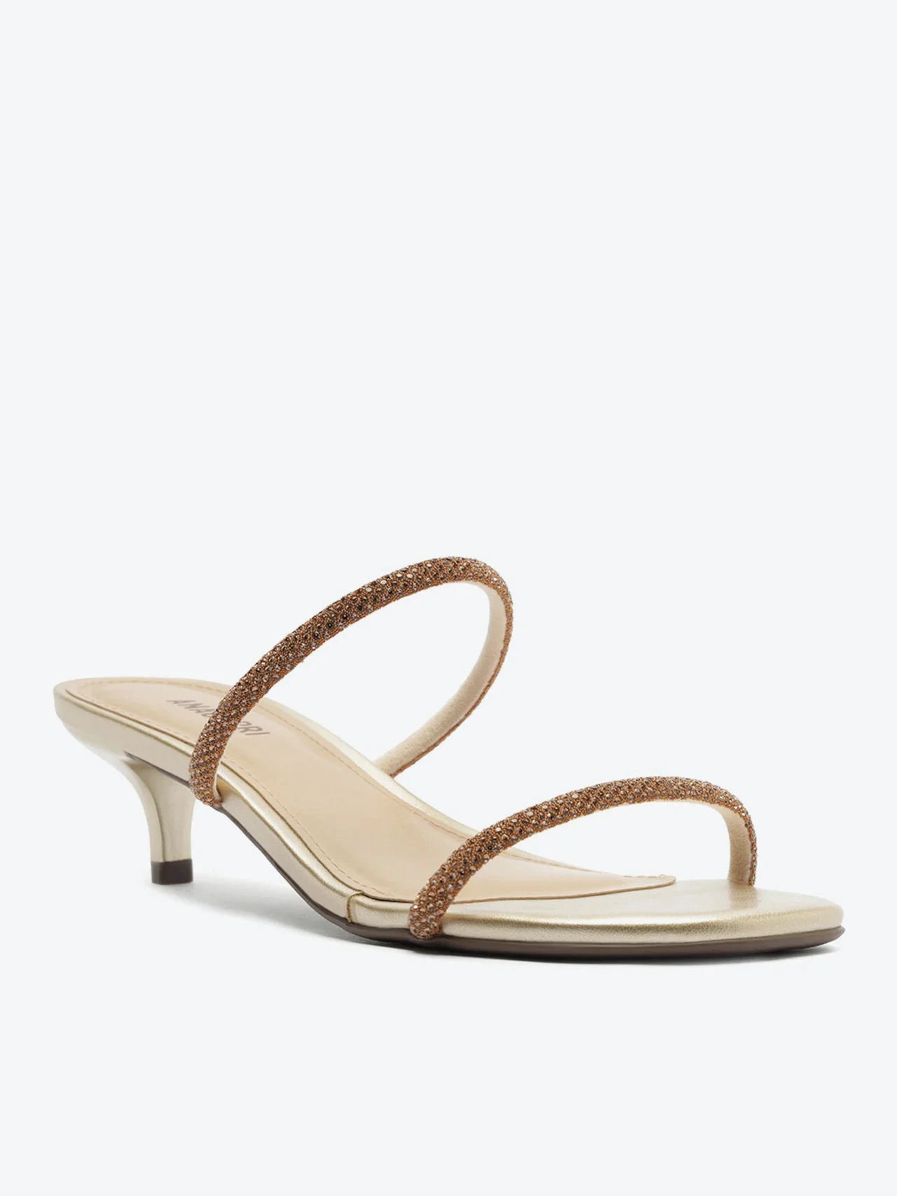Tamanco Tiras Glam Dourado