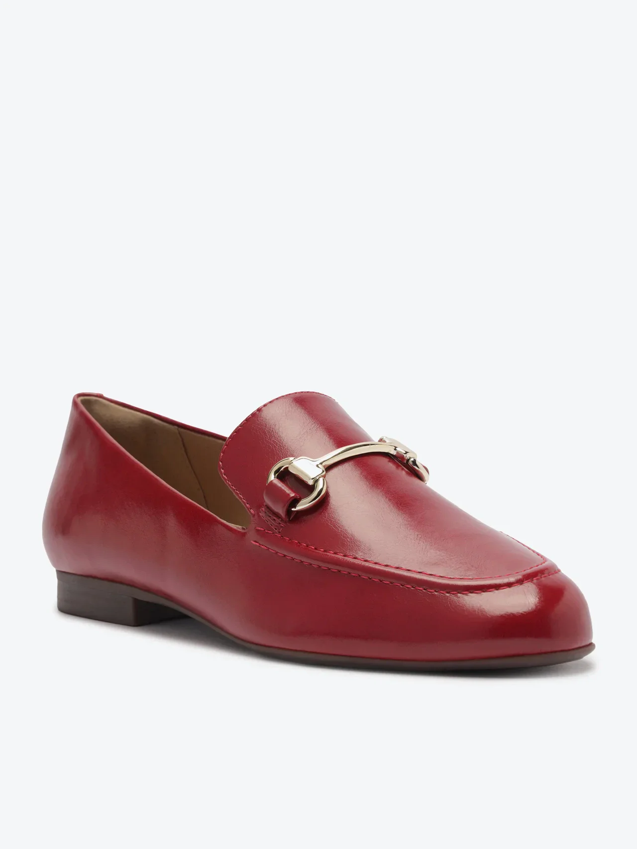 Mocassim Salto Rasteiro Bridão Vermelho