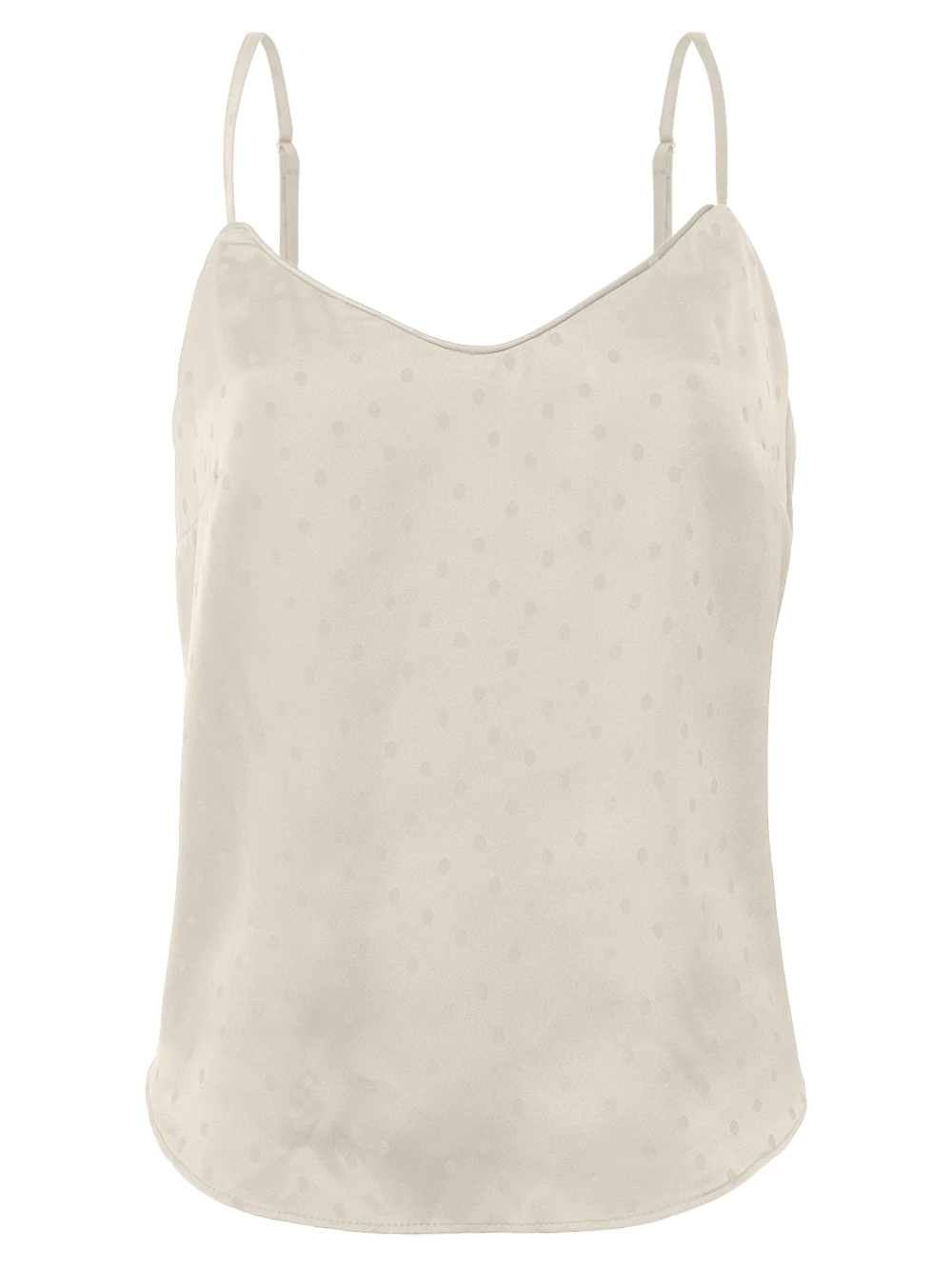 Camisete Sem Manga Cetim Taylor Ecru