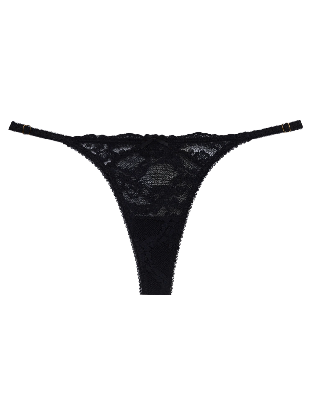 Calcinha Fio String Renda Poesie Preto