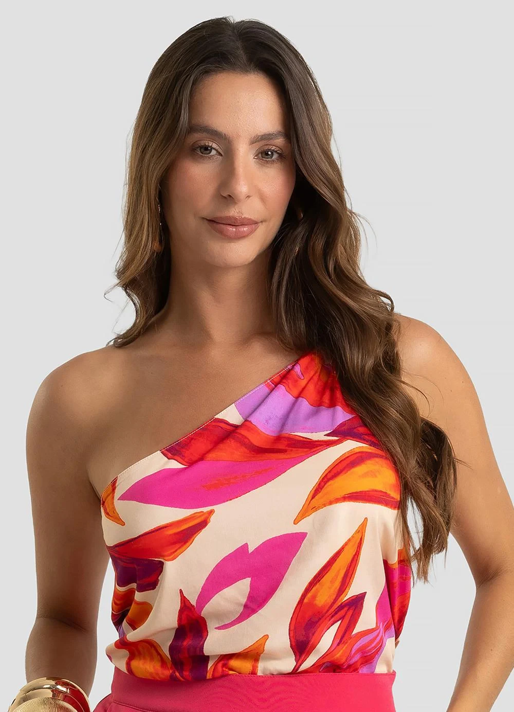 Dianna - Regata Feminina em Viscose Khyara Acetinada Laran