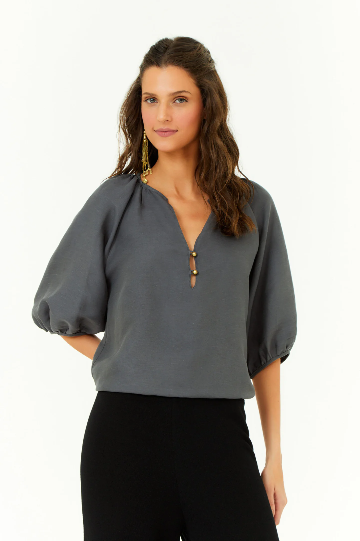 Blusa Decote Botões