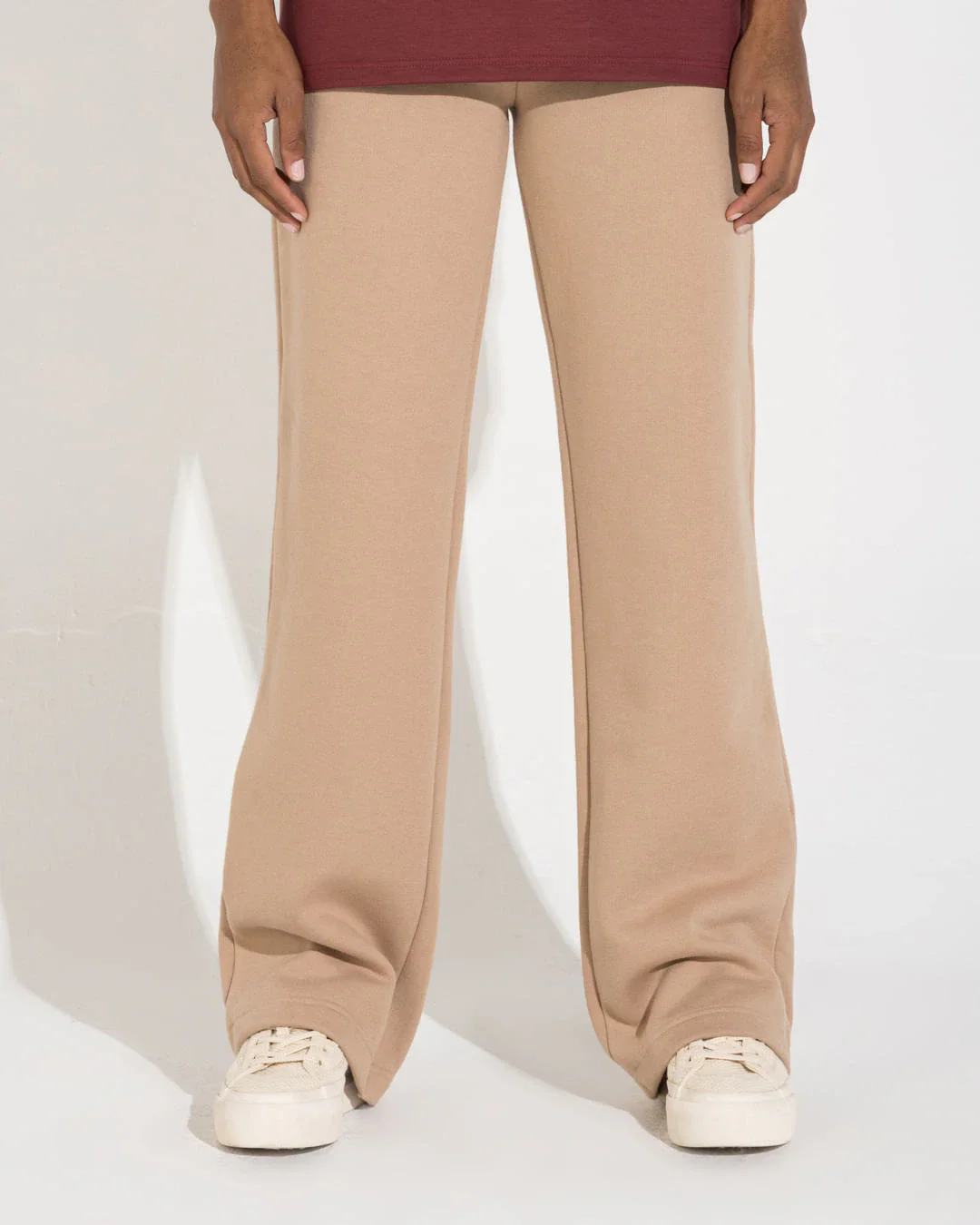 Calça Reta Moletom Flanelado Feminina