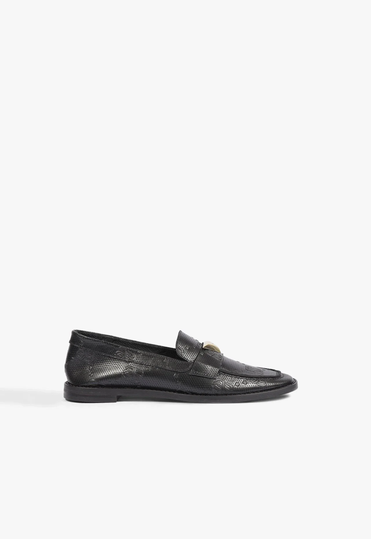 Mocassim Donatella Couro Preto
