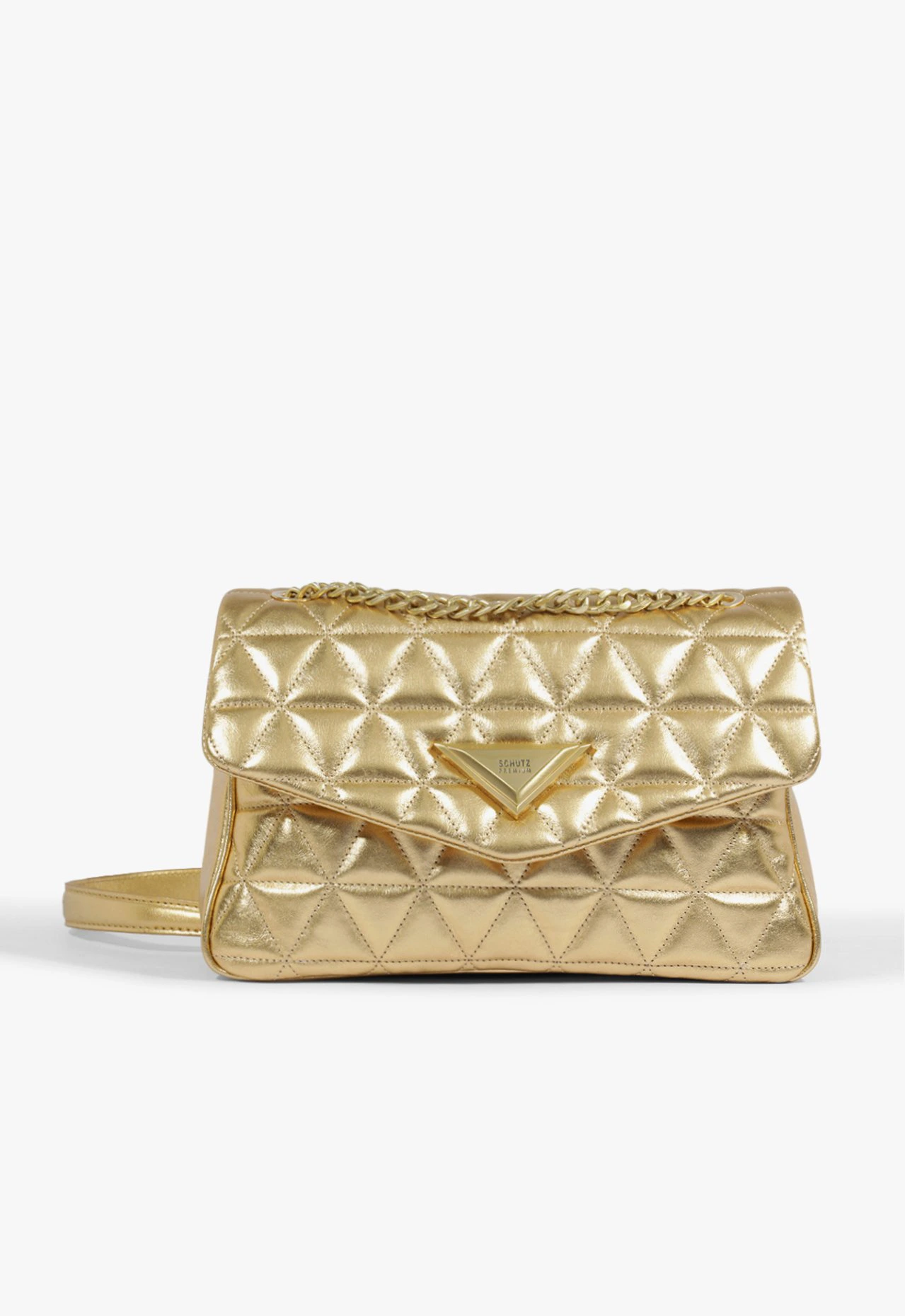 Bolsa 944 Matelassê Maxi Couro Dourado
