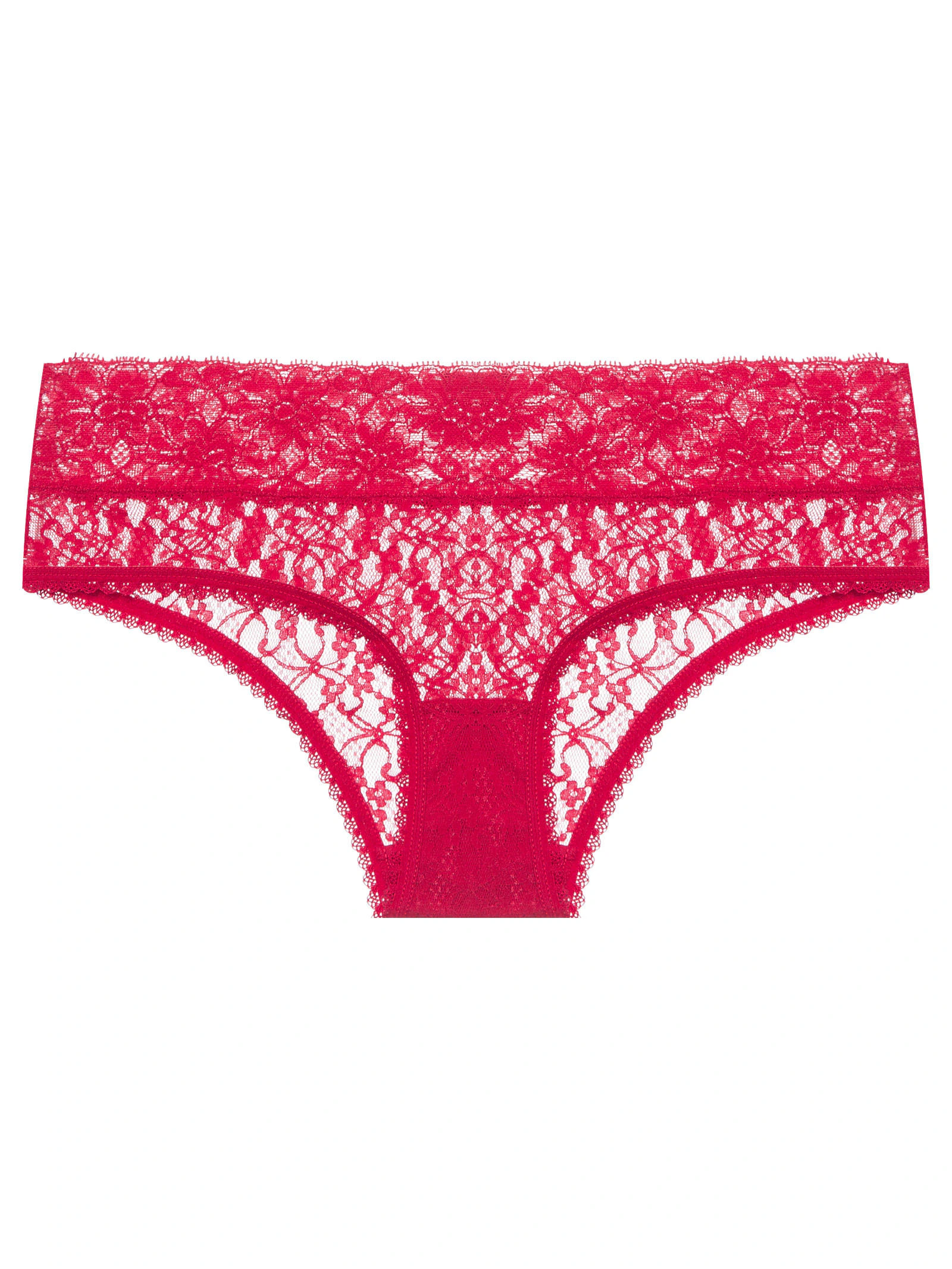 Calcinha Caleçon Renda Sweet Lace Vermelho Divino