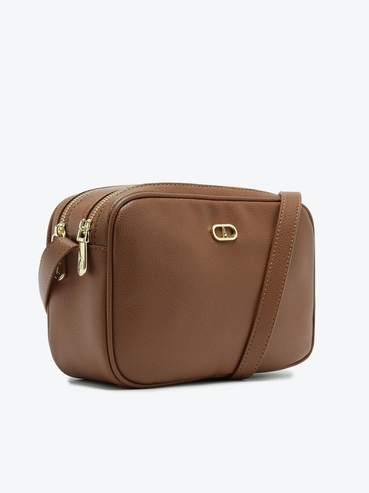 Bolsa Tiracolo Média Lisa Marrom