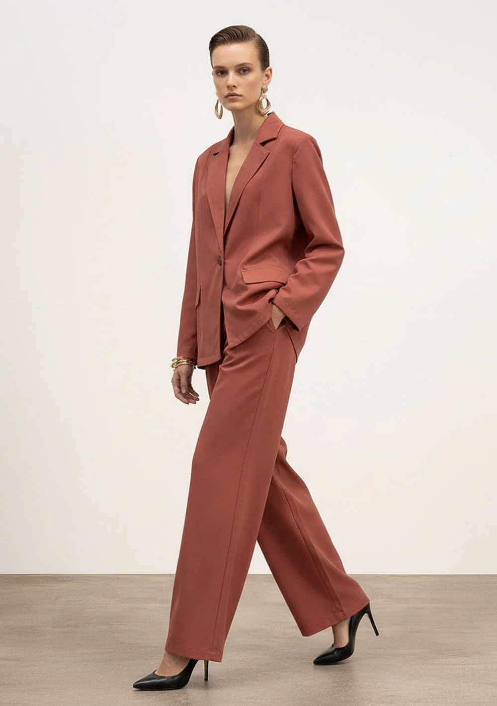 Calça Cenoura Alta Rosa