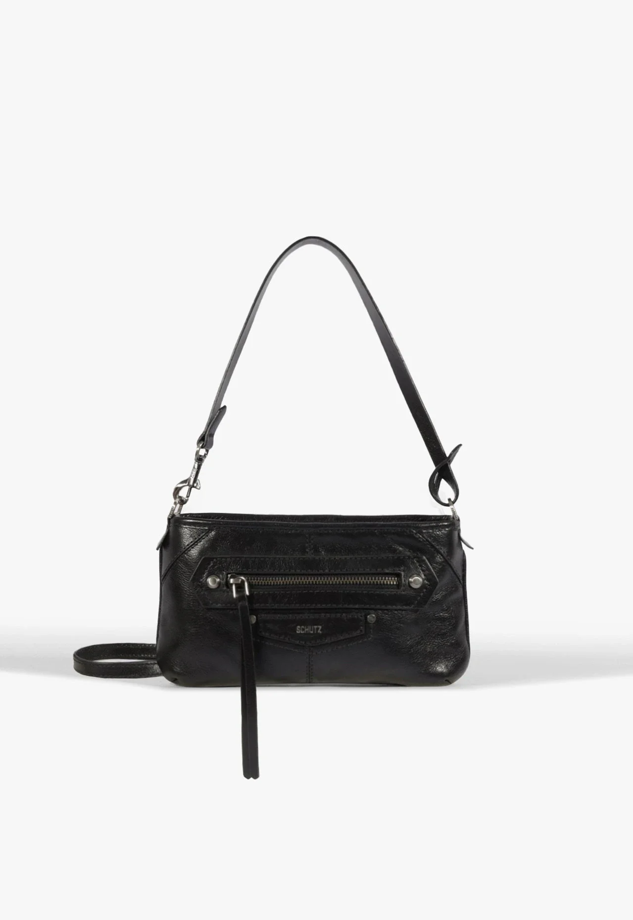 Bolsa Tiracolo Skylar Pequena Couro Preta