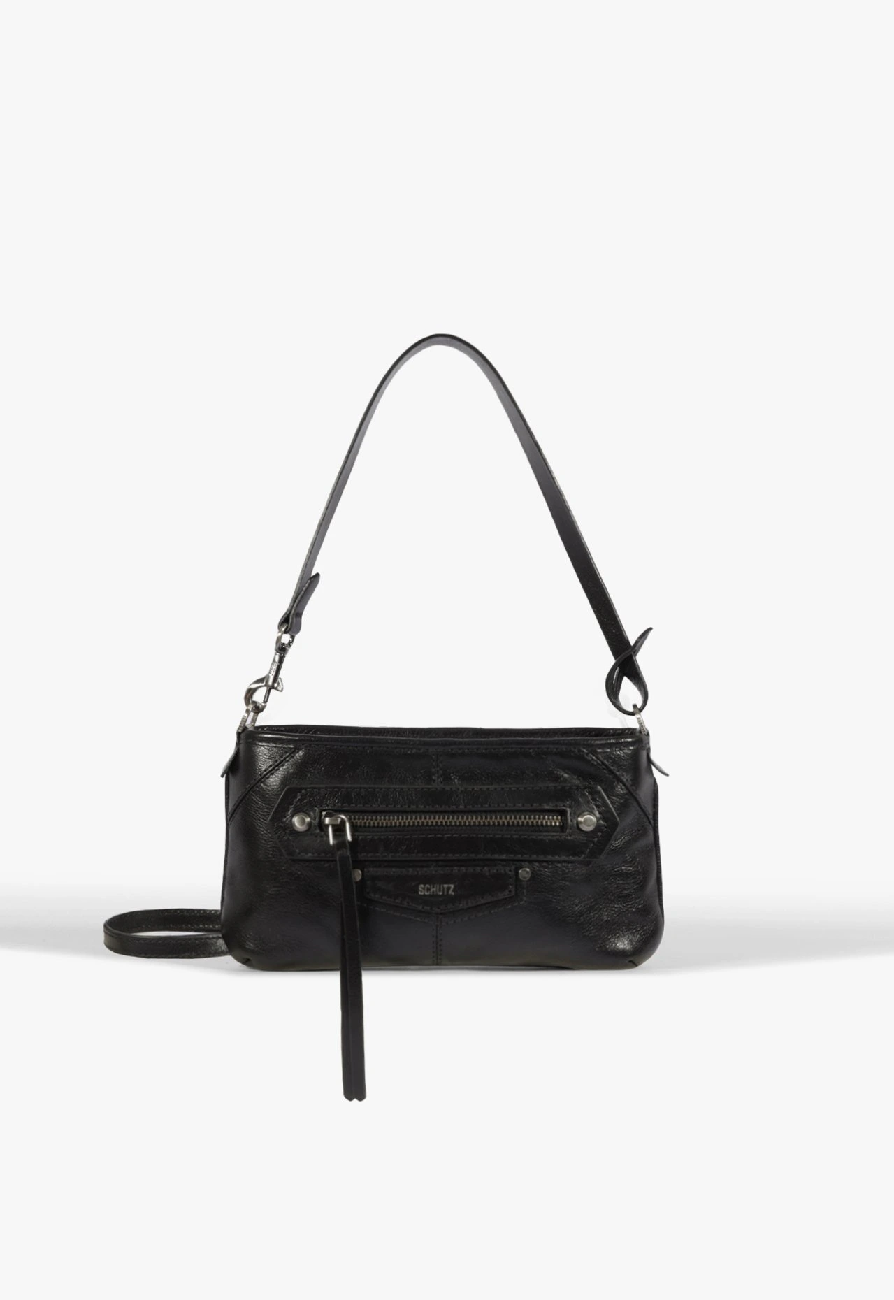 Bolsa Tiracolo Skylar Pequena Couro Preta