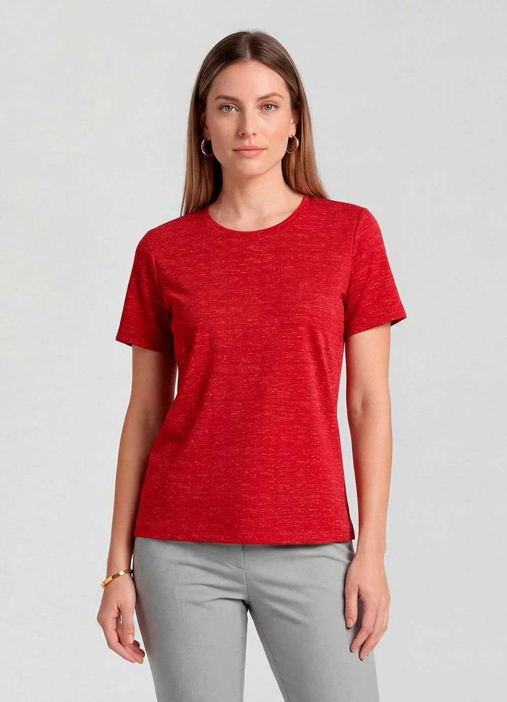 Infinita Cor - Blusa Feminina Básica Vermelho