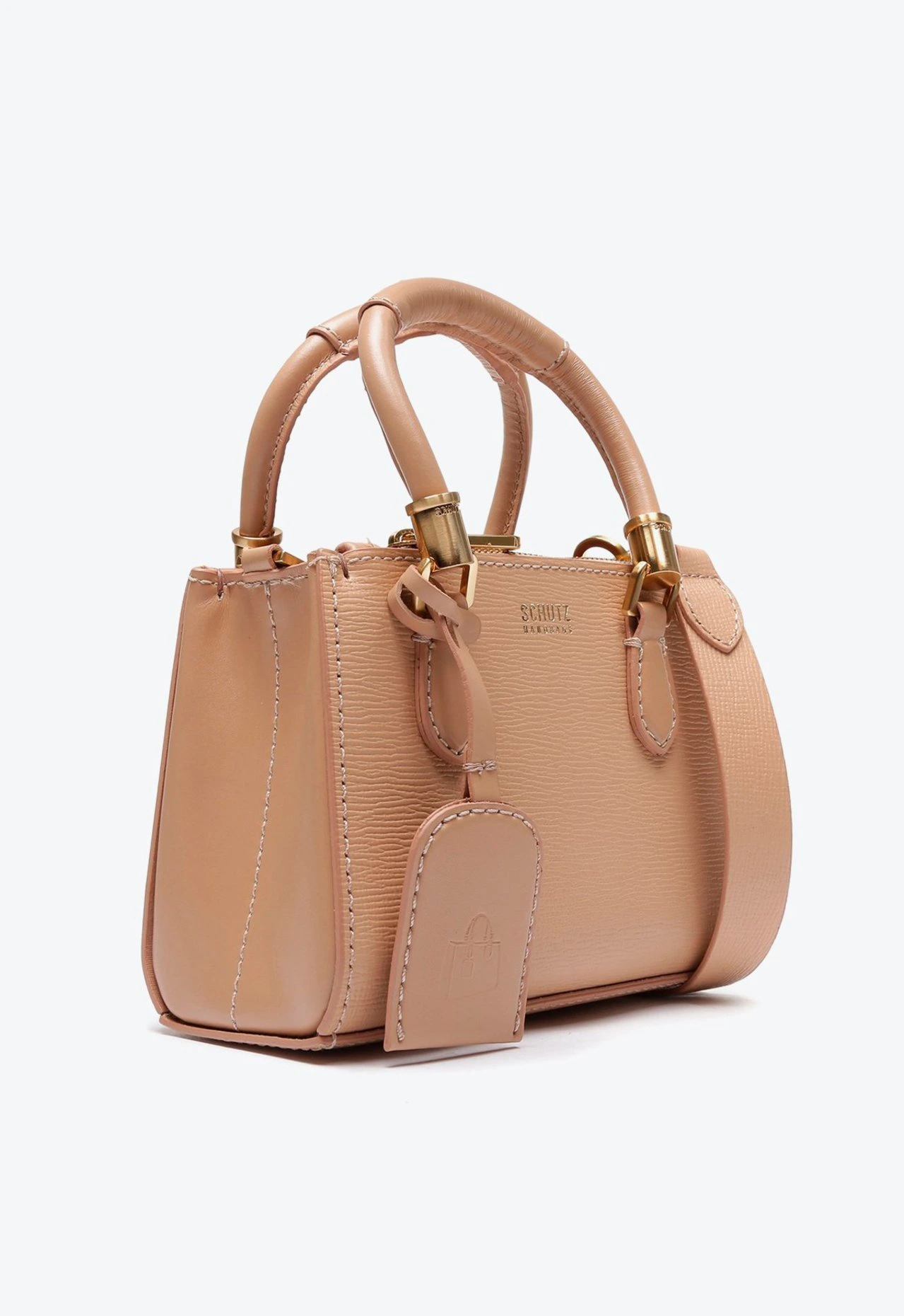 Bolsa Tote Baby Lorena Couro Amendoa