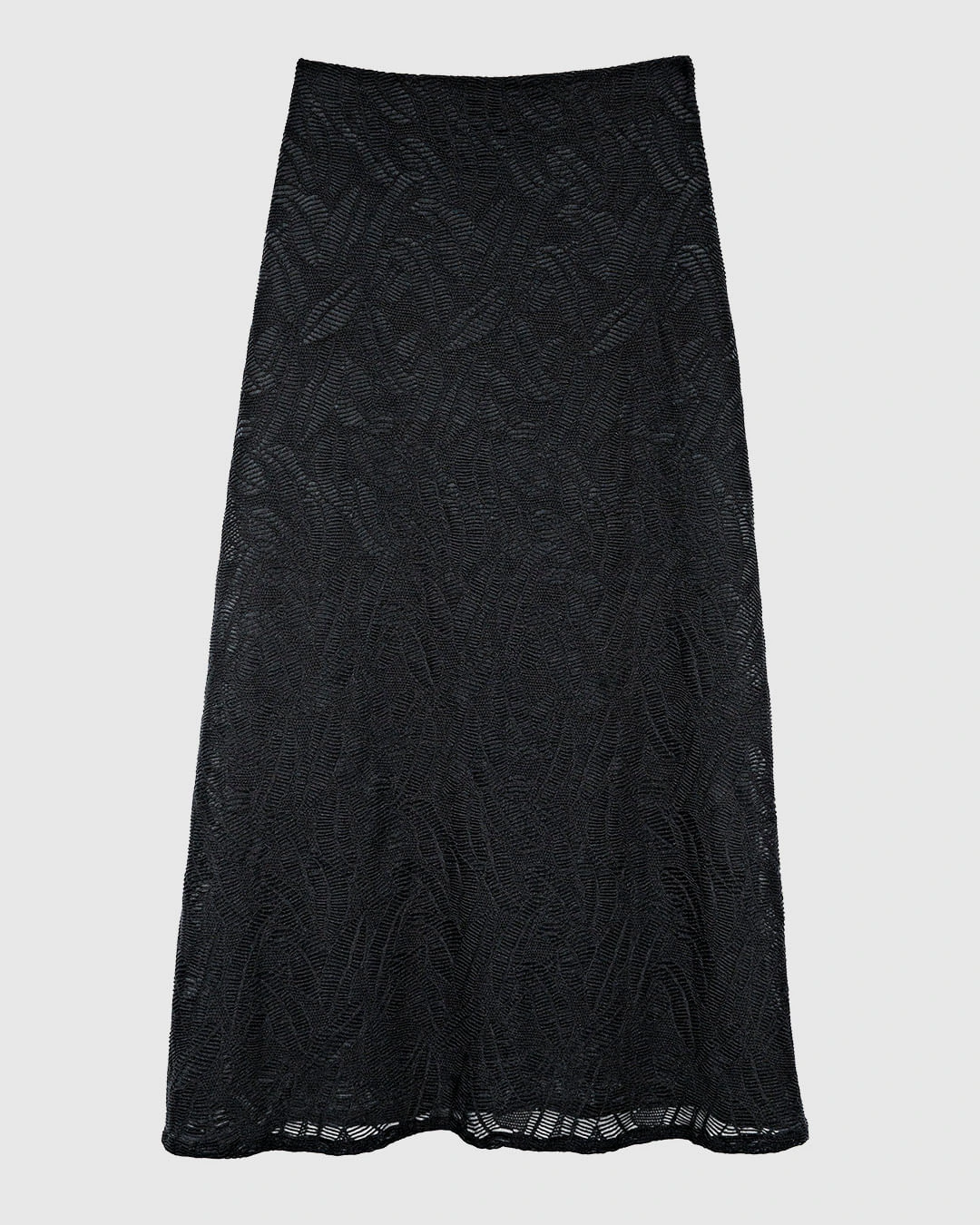 Saia Midi Feminina Evasê Em Malha Renda Stretch - ENFIM