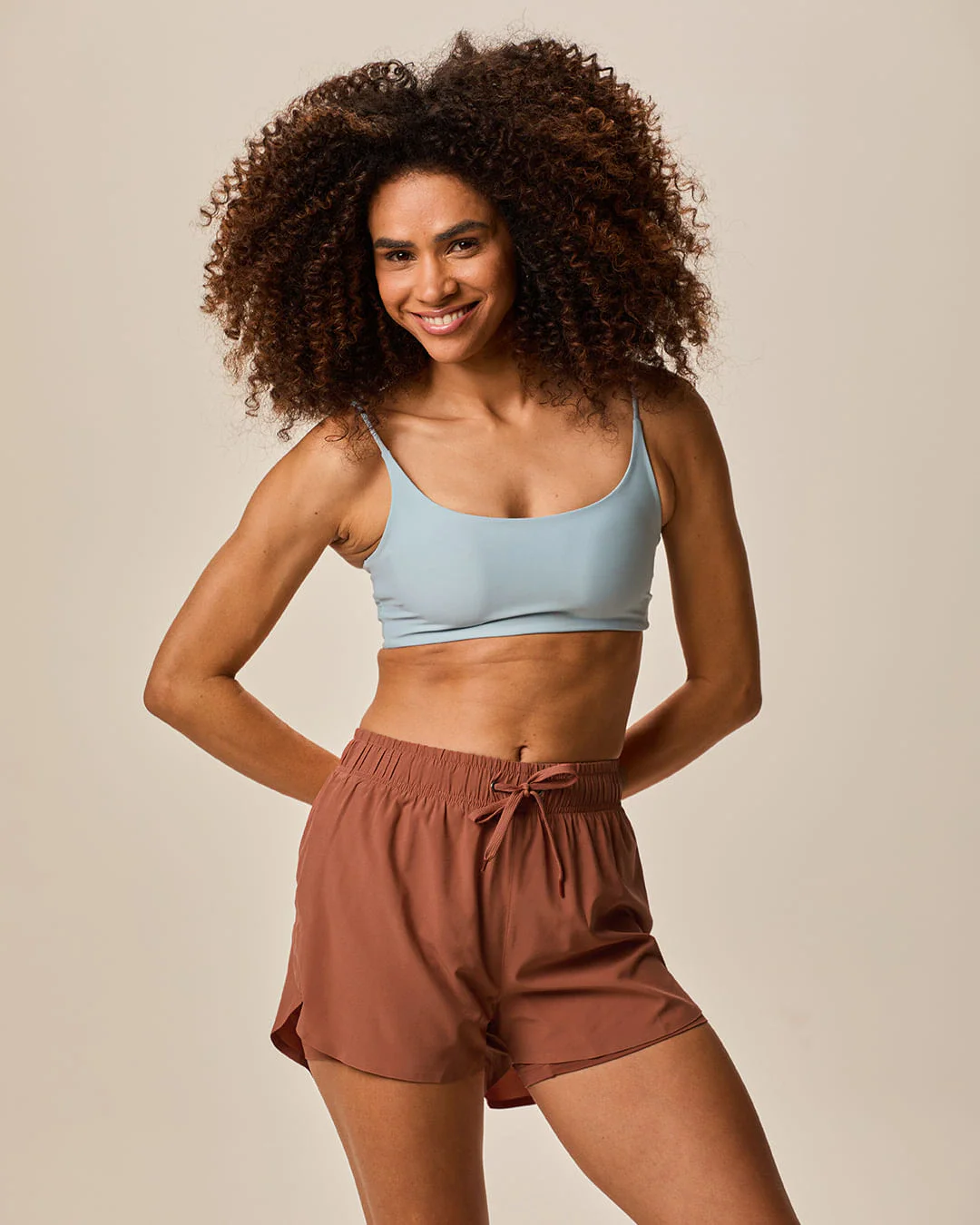 Shorts Esportivo Feminino Duplo Cadarço Funcional Em Tafetá Com Elastano Malwee Active