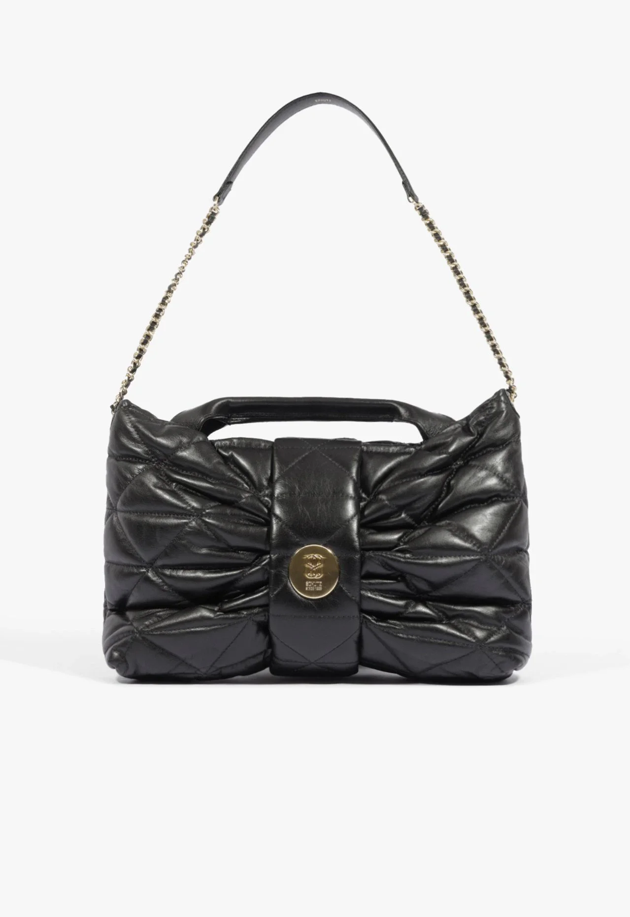 Bolsa Clutch Grande Lilly Couro Preto