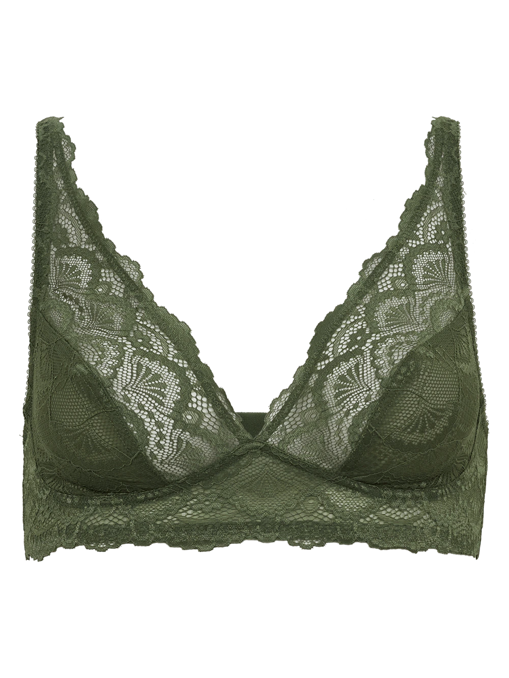 Sutiã Triângulo Renda Shiny Love Verde Bronze Green
