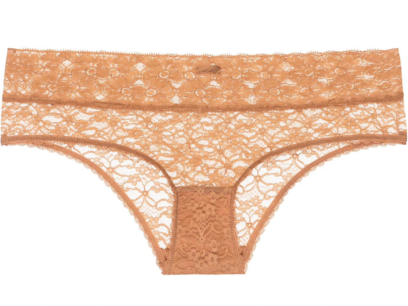 Calcinha Caleçon Renda Sweet Lace Caramelo
