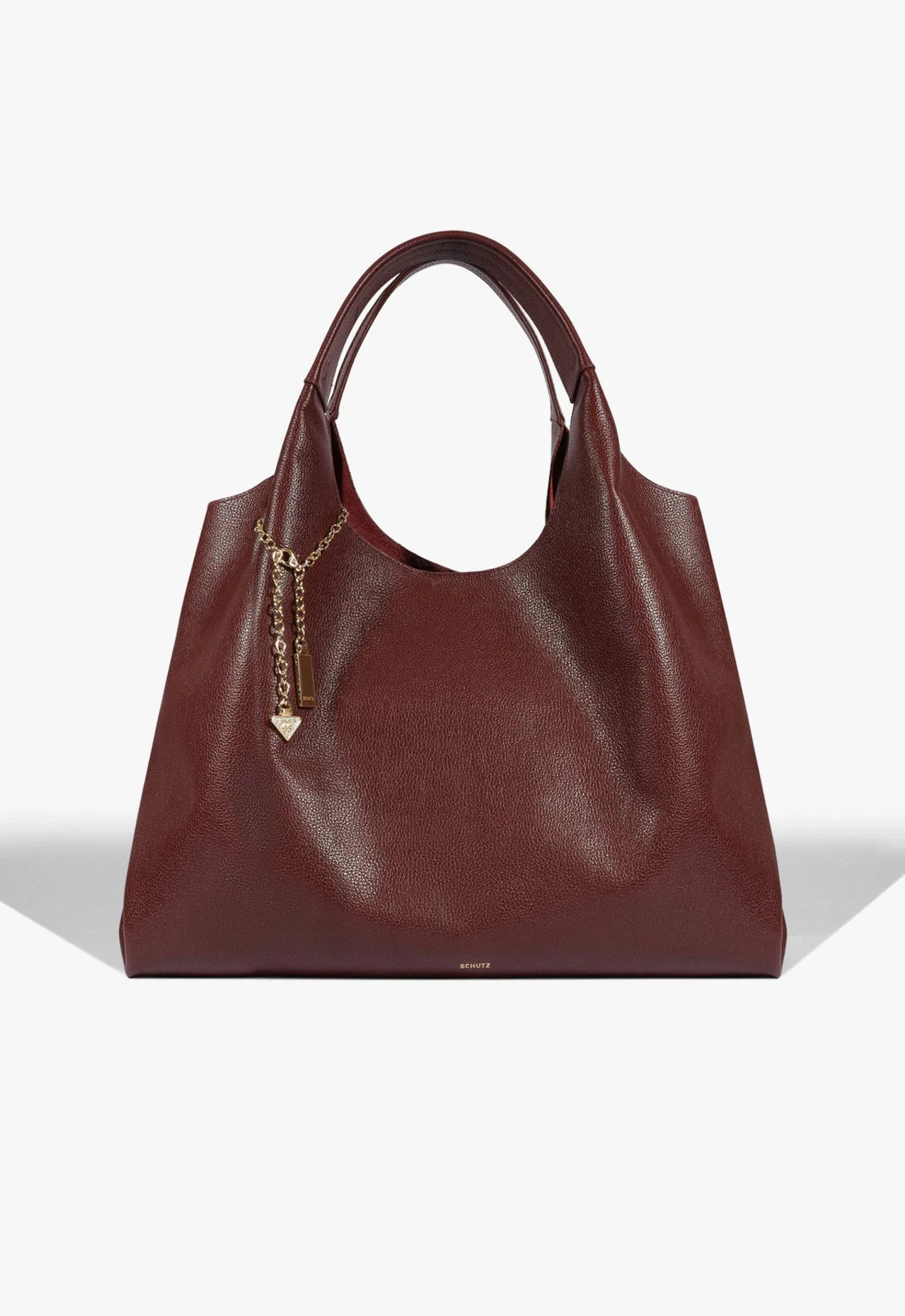 Bolsa Hobo Agnes Couro Vinho