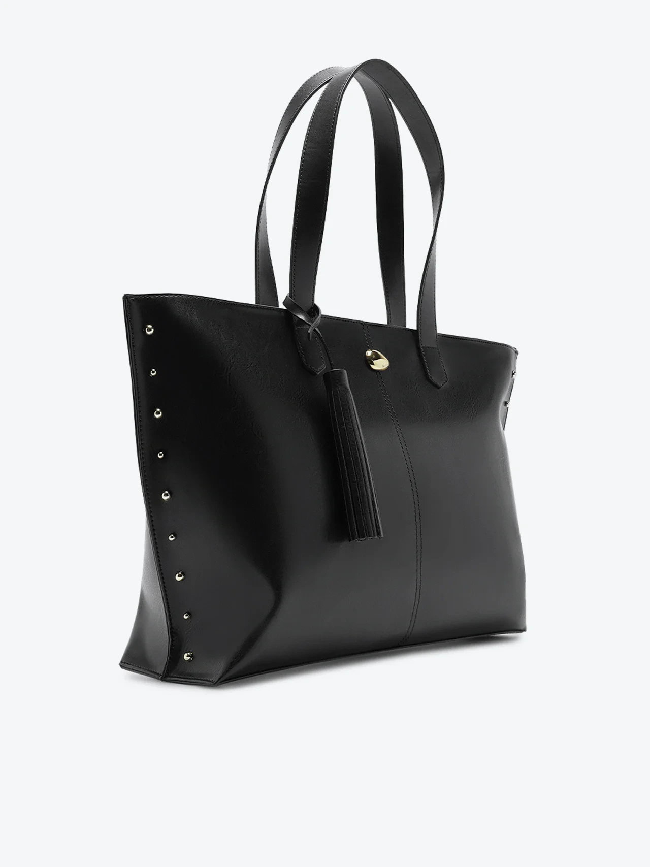 Bolsa Shopping Grande Tachas Preta