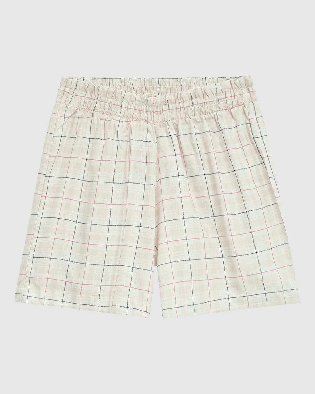Shorts Feminino Cintura Alta Cós Elástico Em Viscose