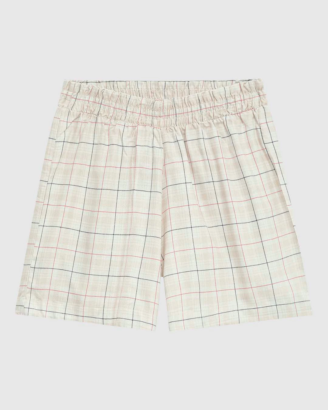Shorts Feminino Cintura Alta Cós Elástico Em Viscose
