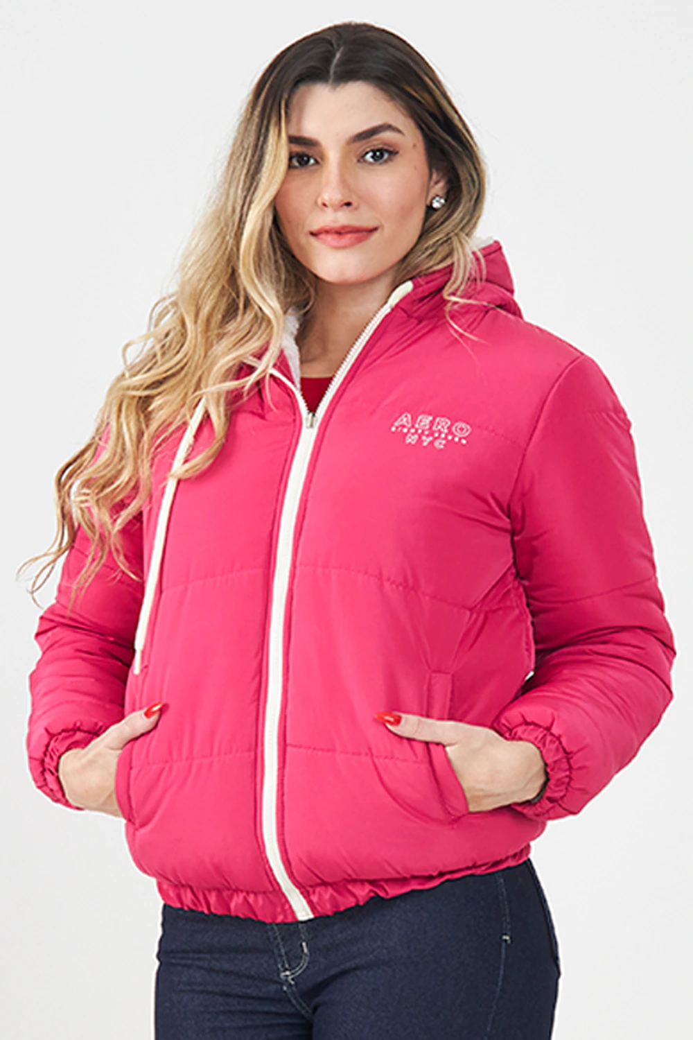 Jaqueta Feminino Aeropostale Dupla Face - Rosa