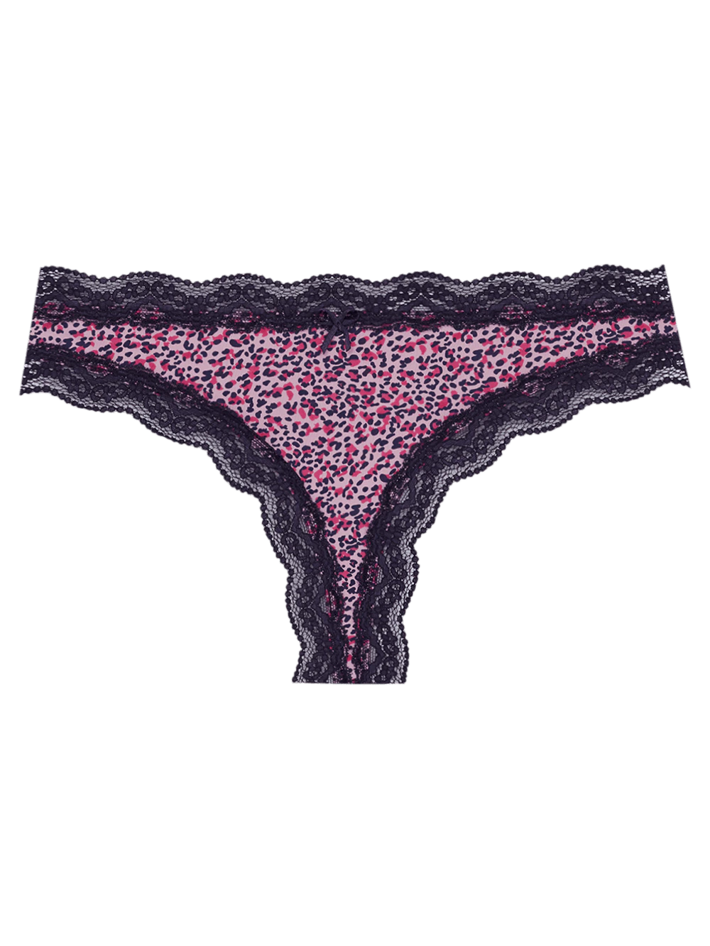 Calcinha Fio Microfibra Renda Pop Colors Fucsia/Evening Blue