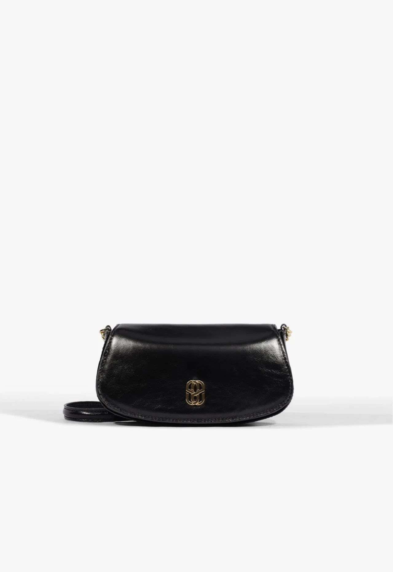 Bolsa Tiracolo Bella Pequena Couro Preta