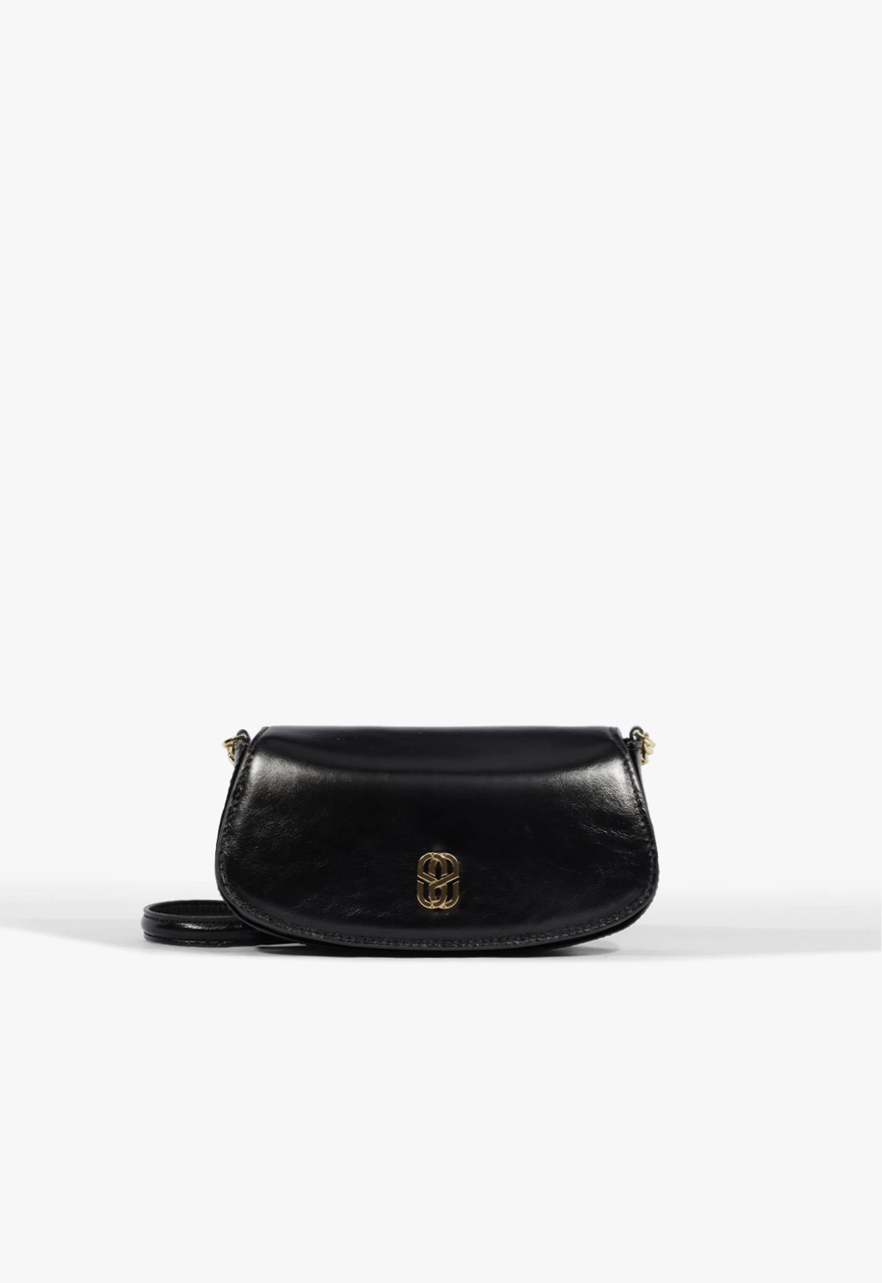Bolsa Tiracolo Bella Pequena Couro Preta