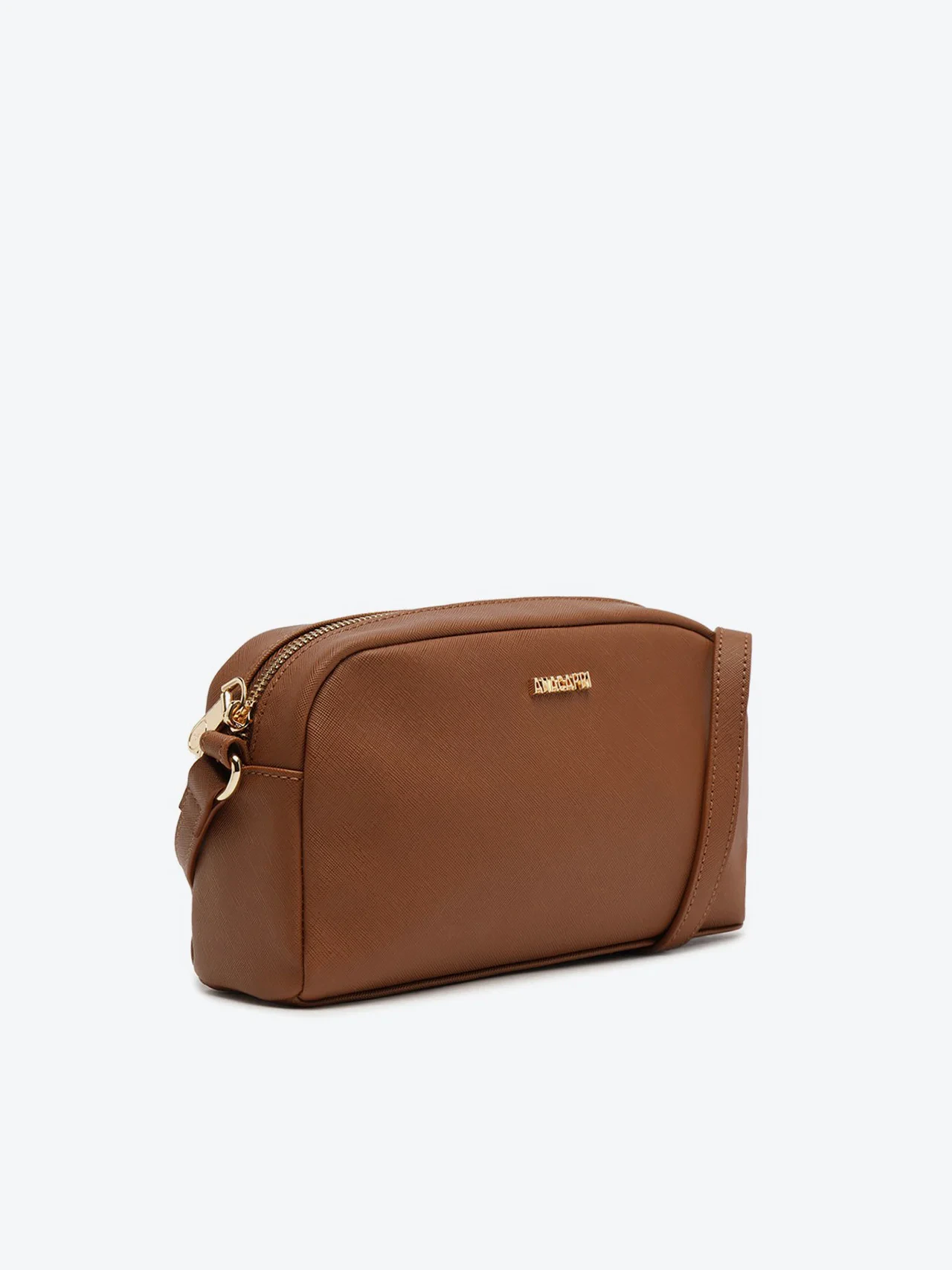 Bolsa Tiracolo Pequena Lisa Marrom