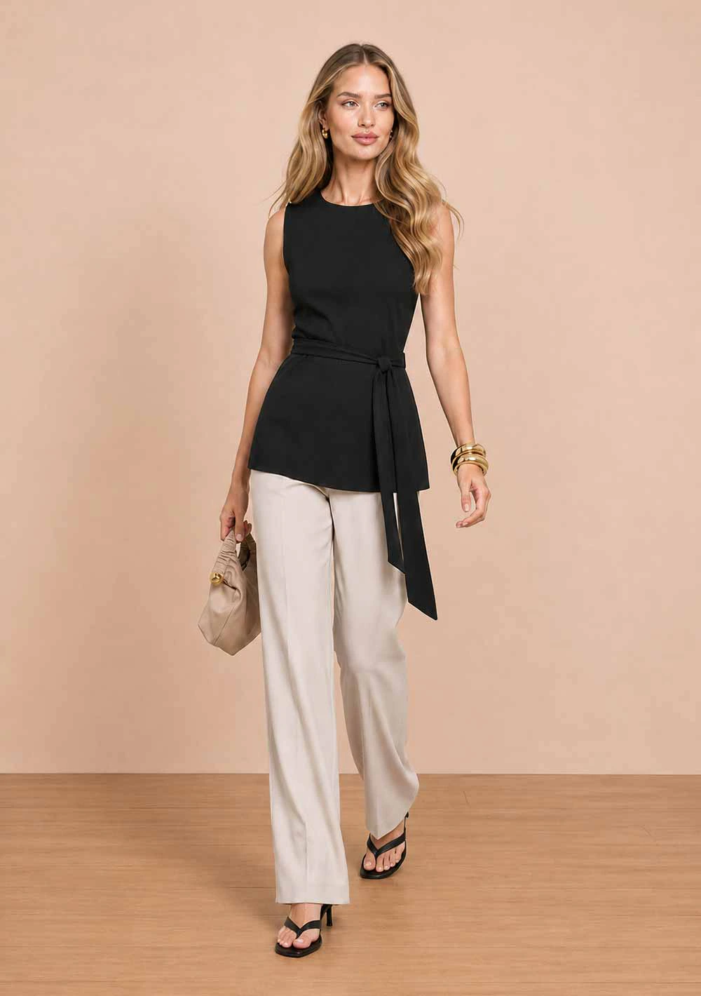 Blusa Alongada Flor de Chá Preto