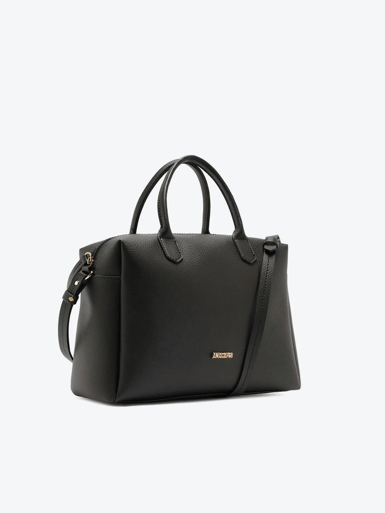 Bolsa Tote Média Arredondada Casual Preta