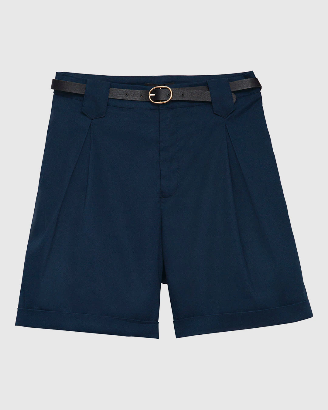 Shorts Feminino Reto Acompanha Cinto Em Algodão Sarjado - ENFIM