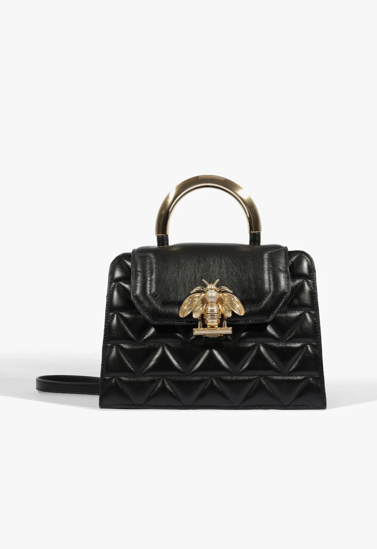 Bolsa Satchel New Believe Média Couro Preta