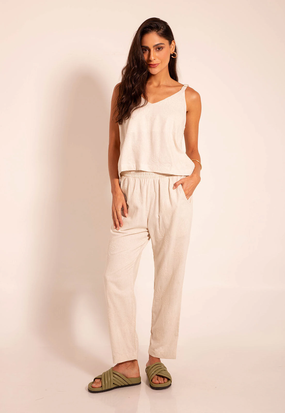 Calça Linho Patacho Cenoura