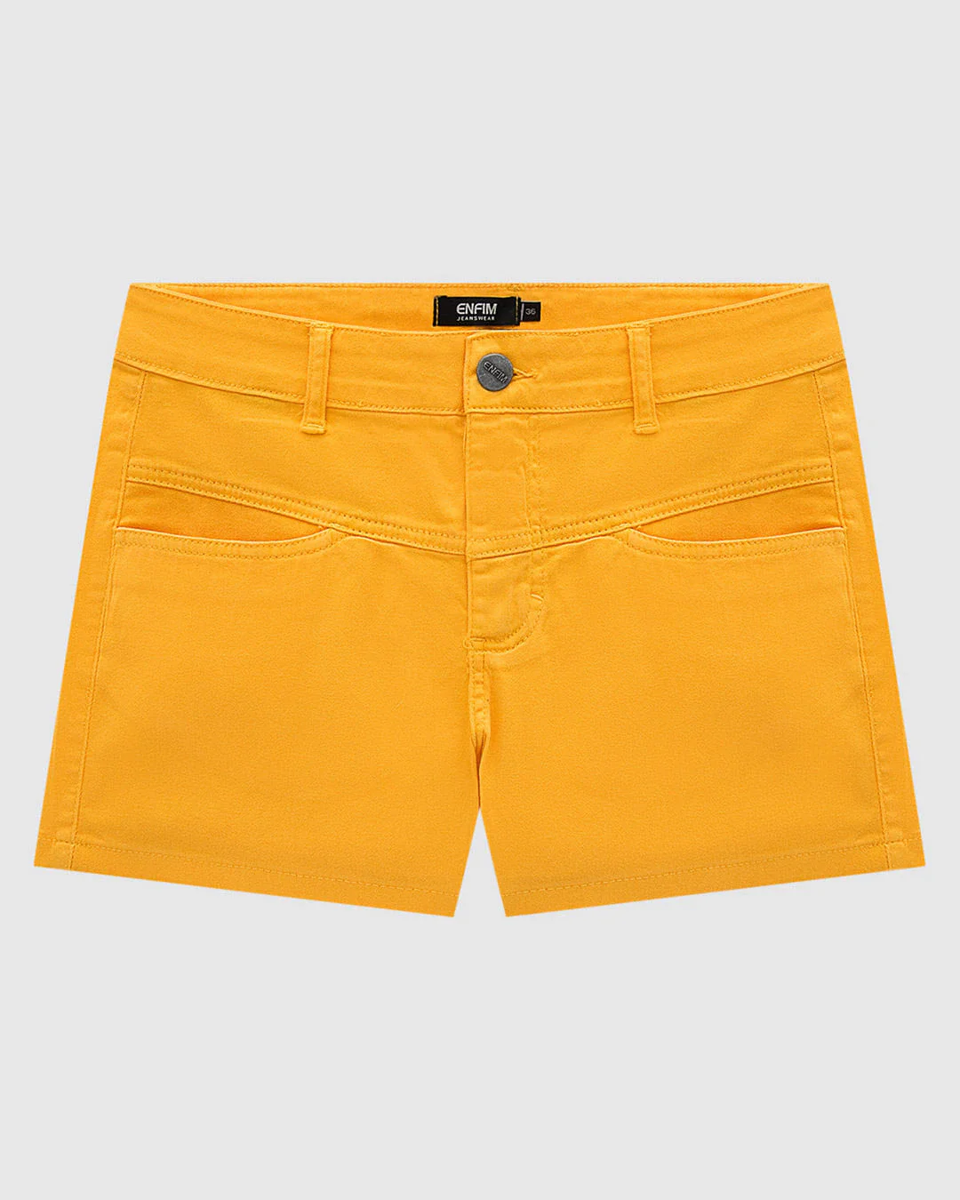 Shorts Feminino Bolso Diferenciado Em Sarja Com Elastano - ENFIM
