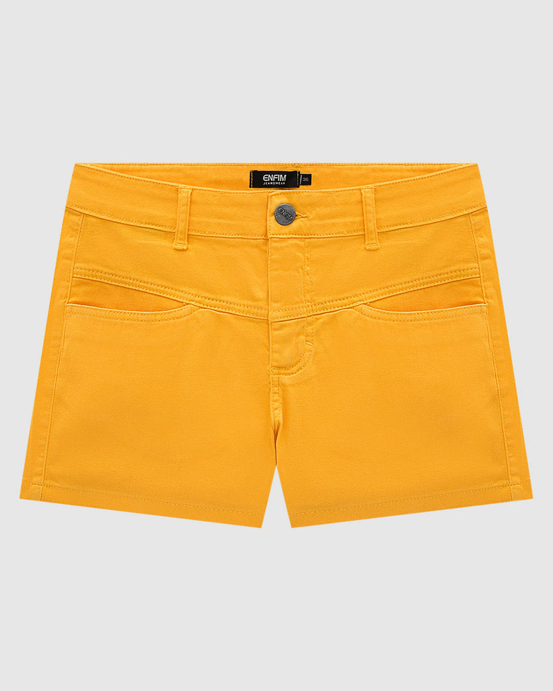 Shorts Feminino Bolso Diferenciado Em Sarja Com Elastano - ENFIM