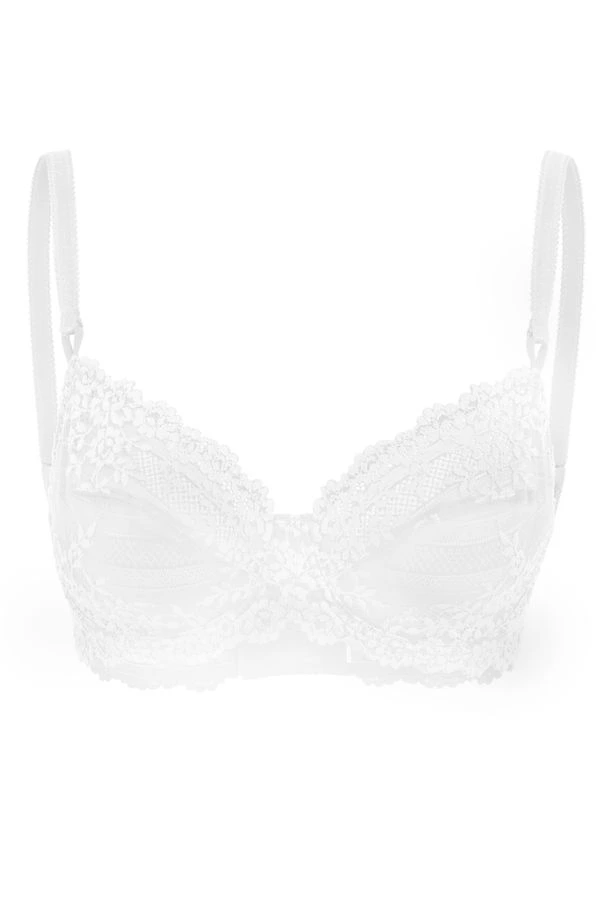 Sutiã Cobertura Total Renda Embrace Lace Wacoal Branco