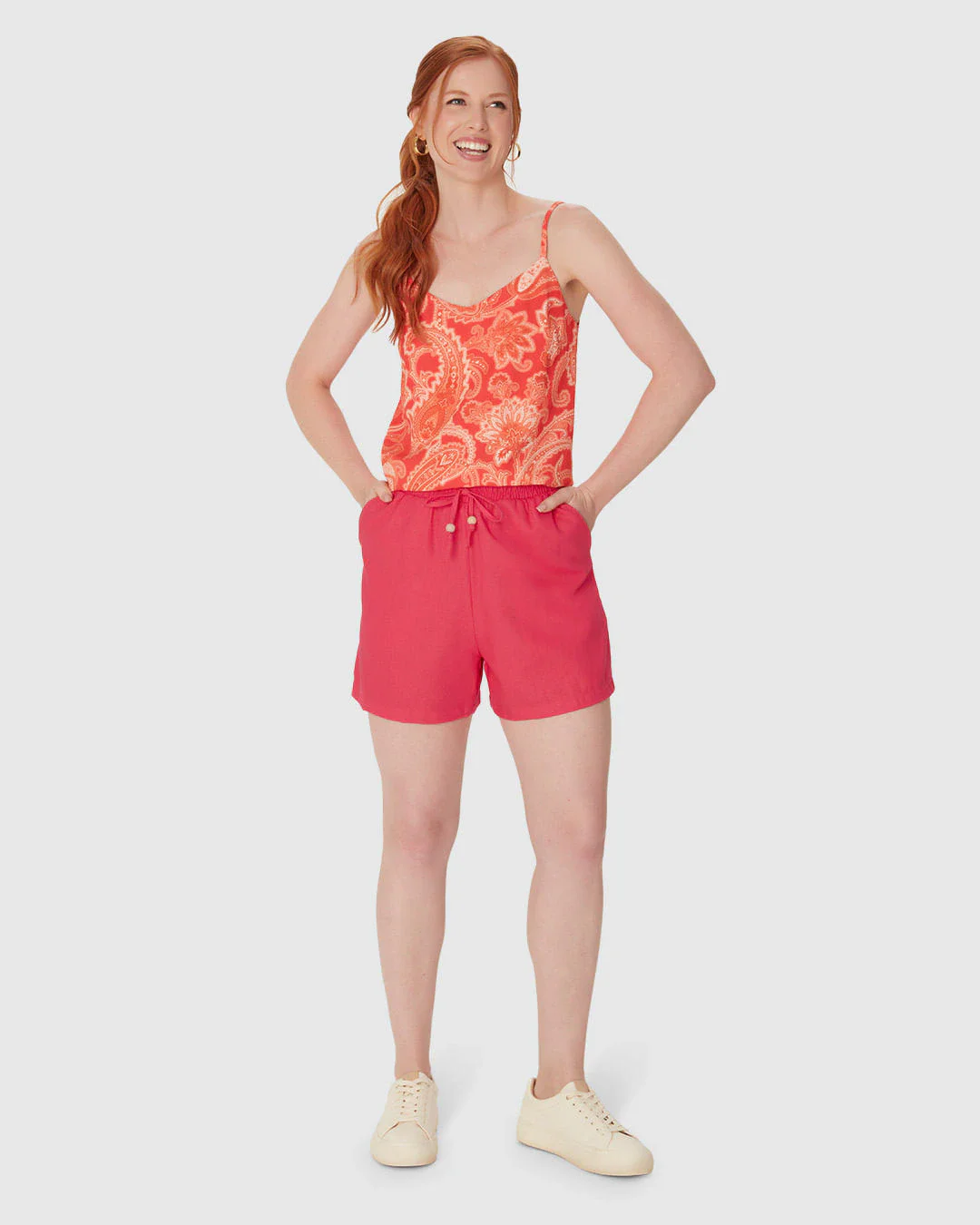 Shorts Clochard Feminino Cordão Frontal Em Viscolinho