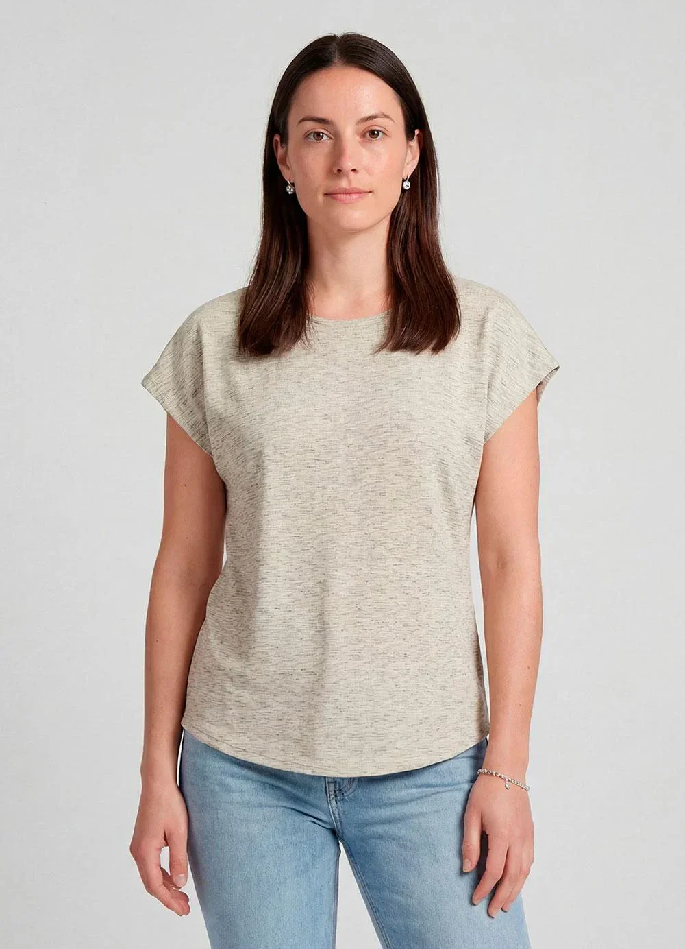Infinita Cor - Blusa Feminina Básica Bege
