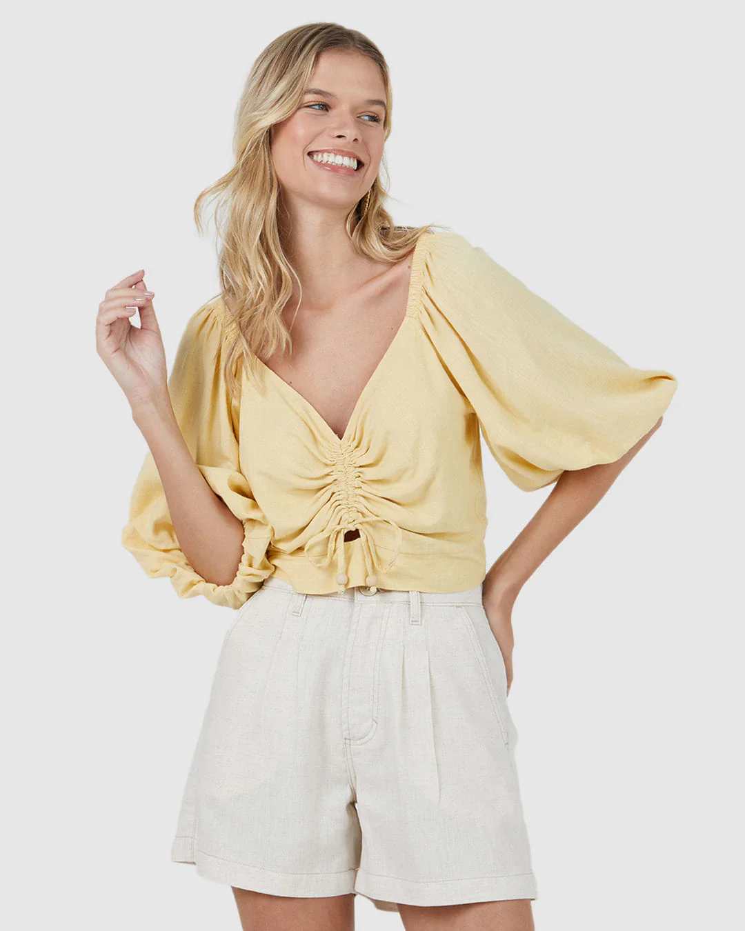 Blusa Feminina Estampada Manga 3/4 Em Viscolinho
