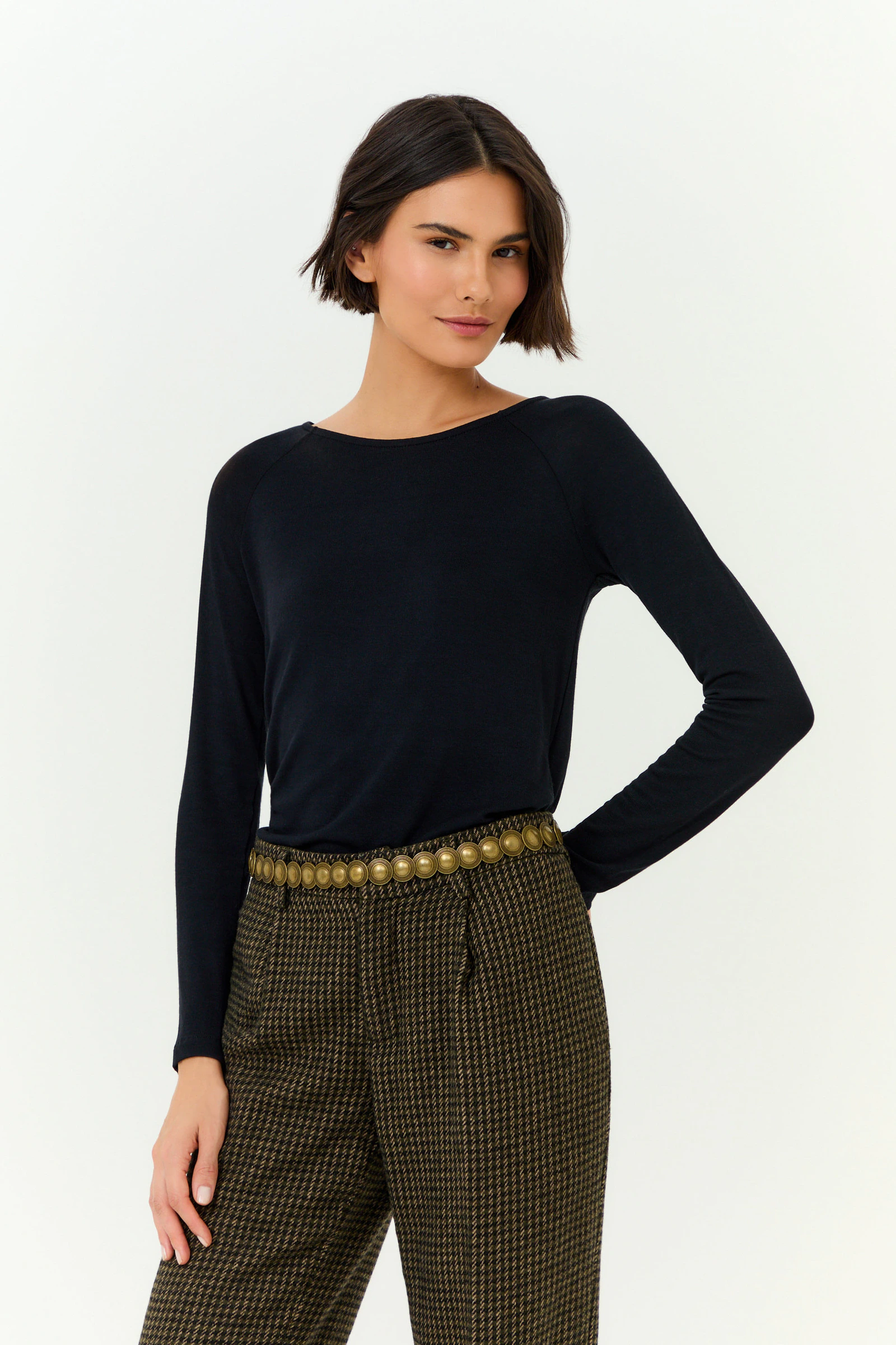 Blusa Manga Longa Gola