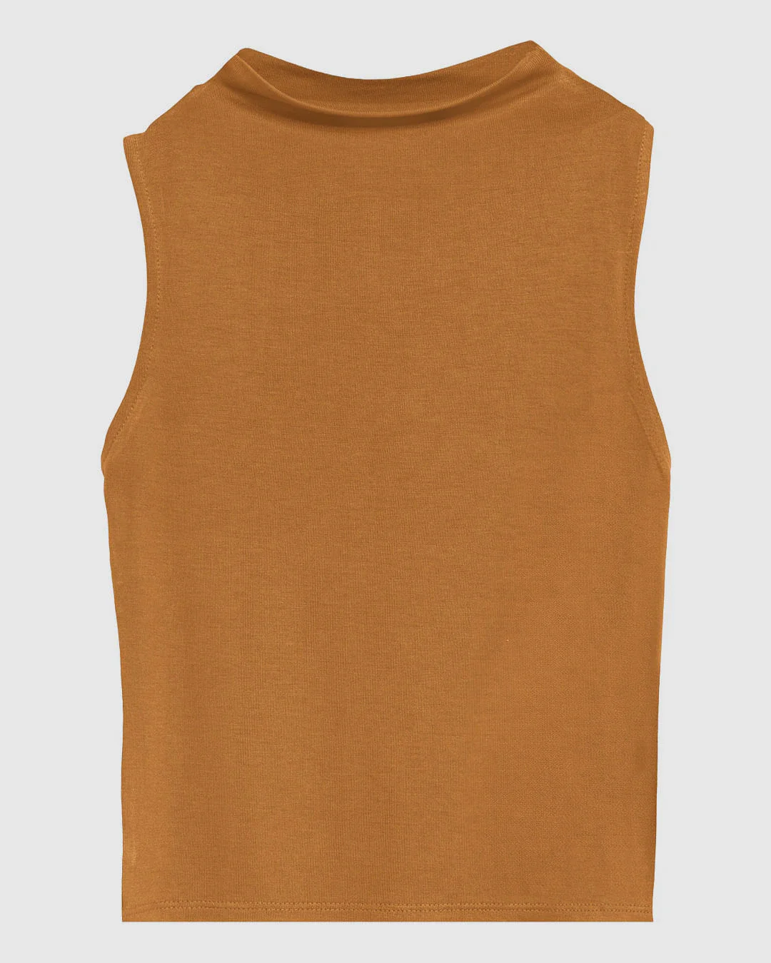 Regata Justa Feminina Gola Alta Sem Manga Em Malha Viscose Stretch - ENFIM