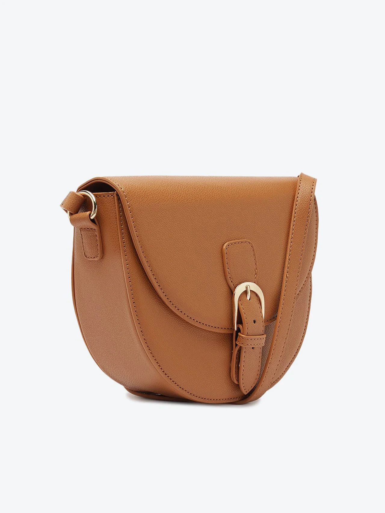 Bolsa Tiracolo Média Saddlebag Marrom