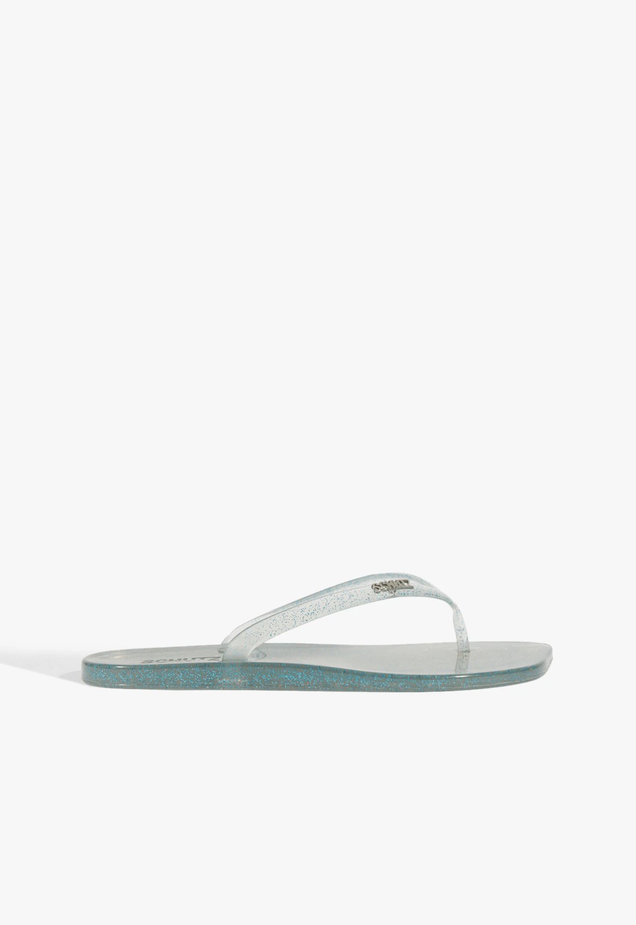 Chinelo Jelly Glitter Azul