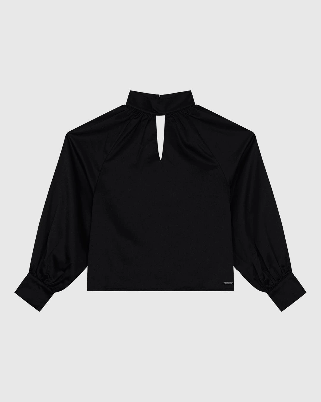 Blusa Feminina Decote Com Recorte E Gola Em Cetim - ENFIM