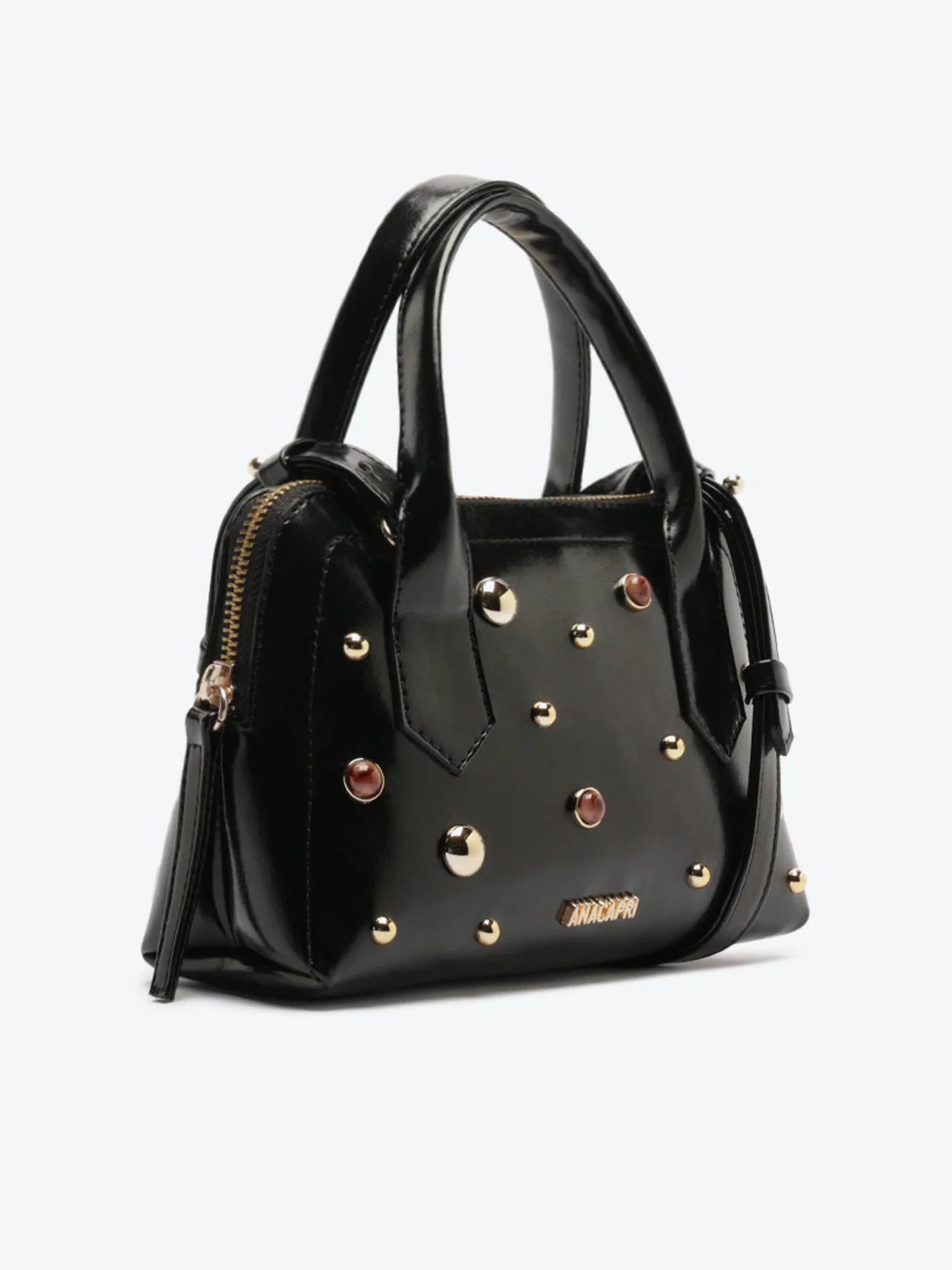 Bolsa Tote Média Pedrarias e Tachas Preta