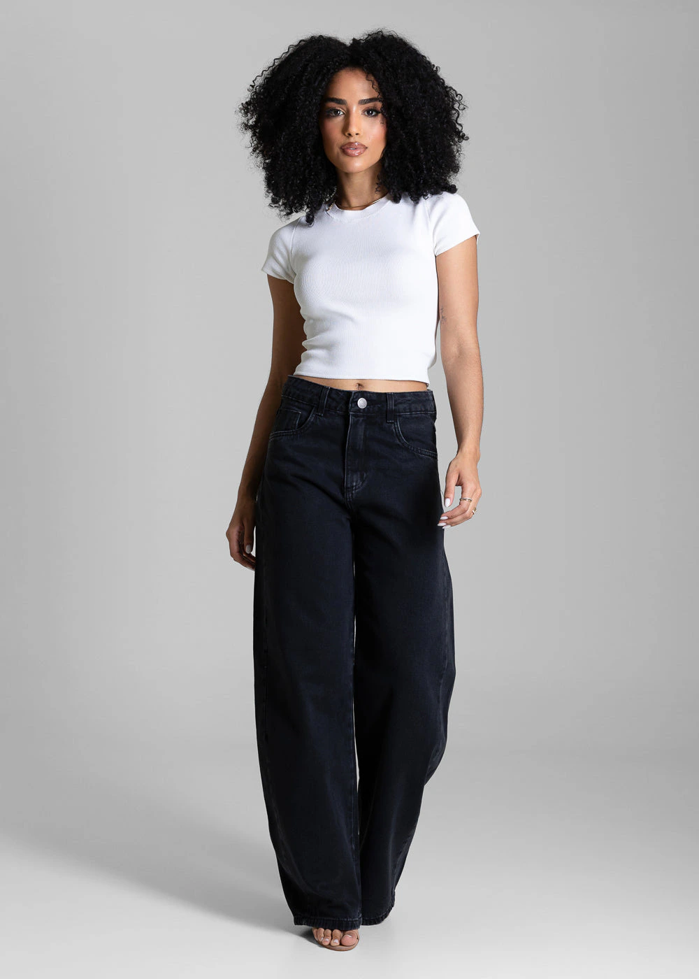 Calça Jeans Sawary Balloon - 283873 PRETO